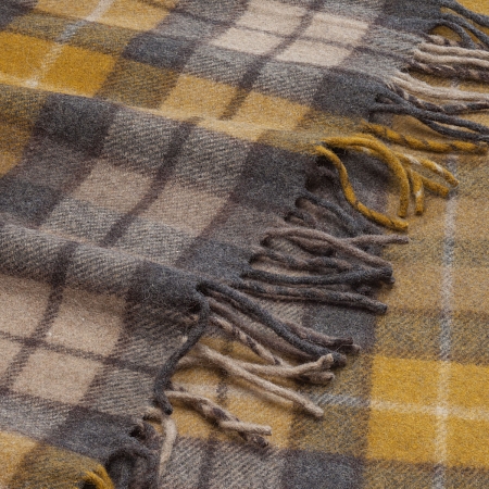 Highland Wool Blend Tartan Buchanan Natural
